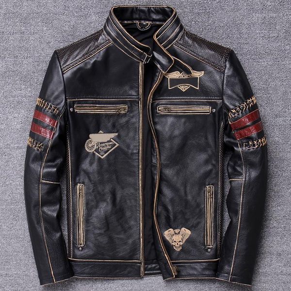 men's leather & faux 2021 mens bomber cowhide jacket fashion black motorcycle slim short coat genuine
men's leather & faux 2021 mens bomber cowhide jacket fashion black motorcycle slim short coat genuine