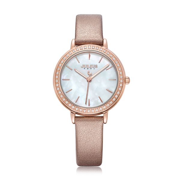 2022julius watch women's watch leather band luxury blue mother of pearl dial set diamond case rose gold montre femme relojes ja-1036, Slivery;brown
2022julius watch women's watch leather band luxury blue mother of pearl dial set diamond case rose gold montre femme relojes ja-1036, Slivery;brown