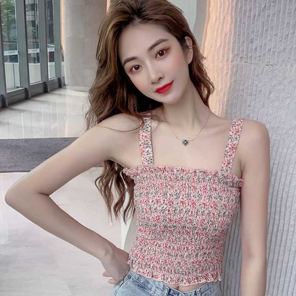 women's tanks & camis net red floral camisole female outer wear 2021 summer korean girl strapless short ins tide, White
women's tanks & camis net red floral camisole female outer wear 2021 summer korean girl strapless short ins tide, White