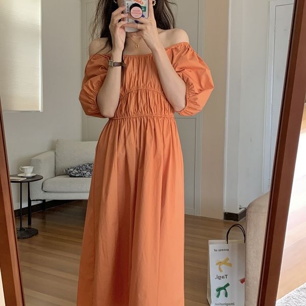 casual dresses vintage slash neck holiday prom long es femme all match girls solid summer vestidos uvl0, Black;gray
casual dresses vintage slash neck holiday prom long es femme all match girls solid summer vestidos uvl0, Black;gray