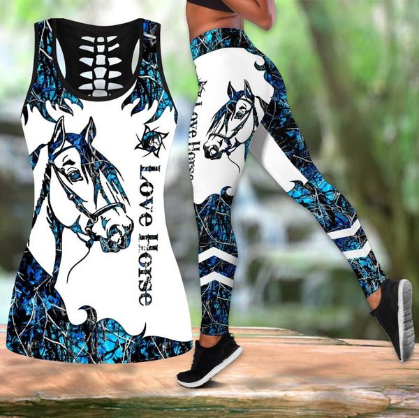 women's leggings love horse blue tatoo 3d all over printed hollow tank & set fitness female full length running pants ddk72, Black
women's leggings love horse blue tatoo 3d all over printed hollow tank & set fitness female full length running pants ddk72, Black