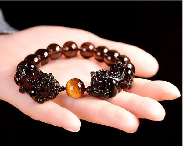 natural mythical wild animal bracelet obsidian double pi xiu bracelets man and woman, Golden;silver
natural mythical wild animal bracelet obsidian double pi xiu bracelets man and woman, Golden;silver