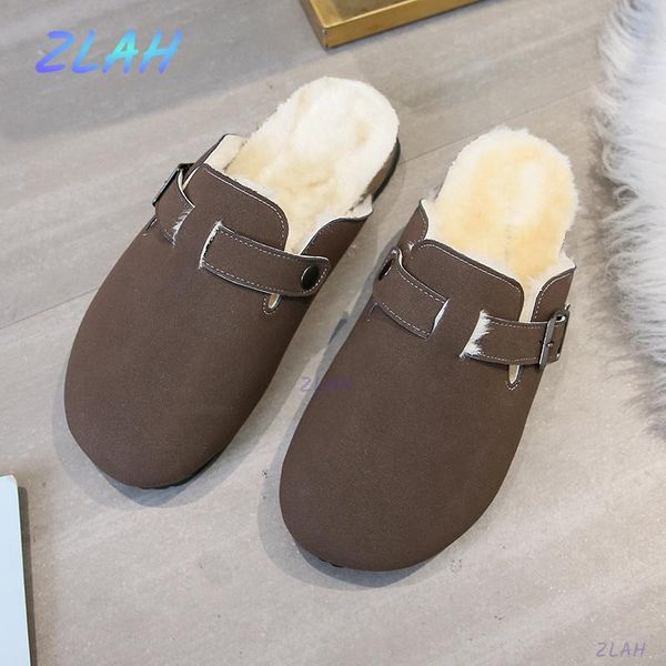 slippers winter fashion zlah warm suede plush soft and comfortable ladies shoes thick sole retro flat, Black
slippers winter fashion zlah warm suede plush soft and comfortable ladies shoes thick sole retro flat, Black
