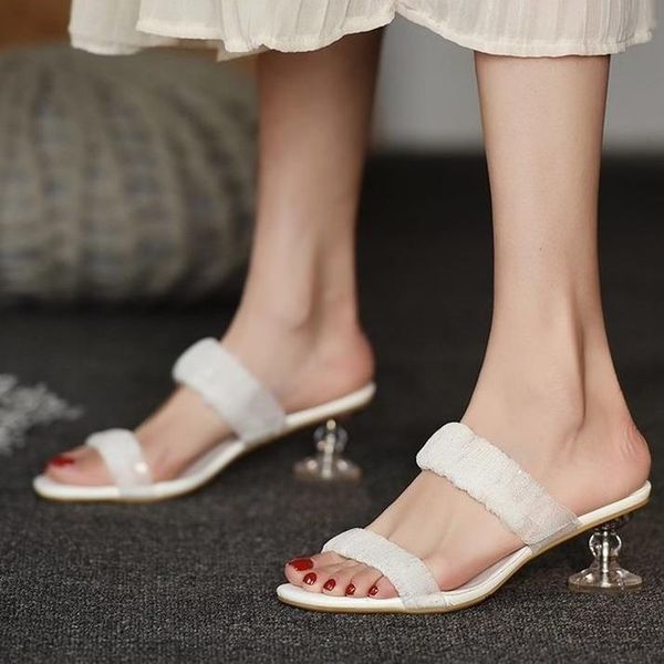 sandals white summer fine heel slippers transparent hollow high heels wear-resisting bottom women zapatillas casa, Black
sandals white summer fine heel slippers transparent hollow high heels wear-resisting bottom women zapatillas casa, Black