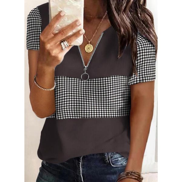 women's t-shirt retro fashion slim fit zipper stretch contrast color t shirt women female bustier v neck skinny croped tee lady #t2g, White
women's t-shirt retro fashion slim fit zipper stretch contrast color t shirt women female bustier v neck skinny croped tee lady #t2g, White