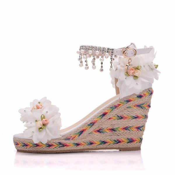 sandals 9cm peep toe high heel white flower wees platform sandals shoes plus size 33-42, Black
sandals 9cm peep toe high heel white flower wees platform sandals shoes plus size 33-42, Black