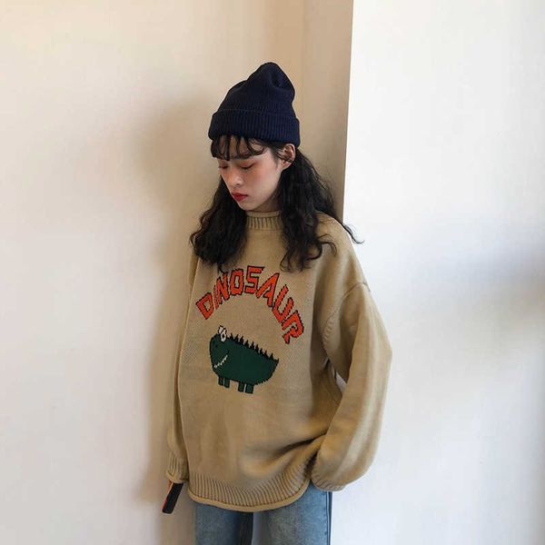 harajuku winter fashion vintage women funny letter print o-neck pullover long sleeve loose knitted oversize sweater female 210602, White;black
harajuku winter fashion vintage women funny letter print o-neck pullover long sleeve loose knitted oversize sweater female 210602, White;black