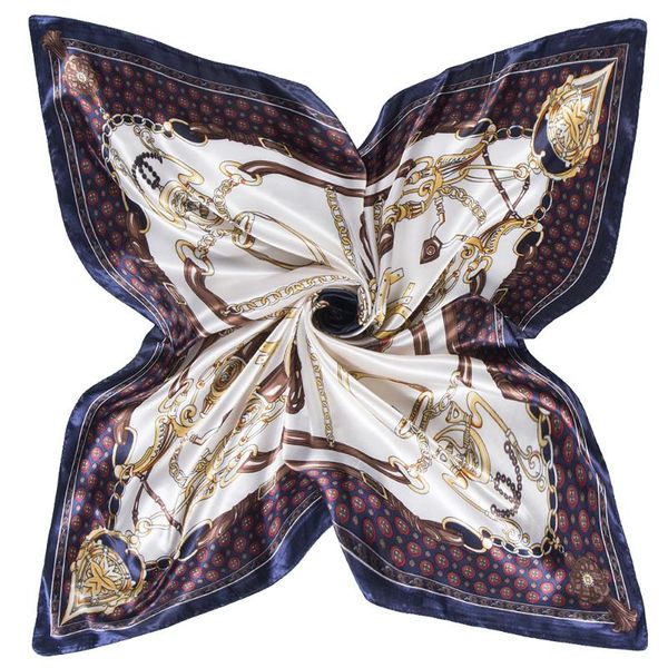 scarves 90cm women's silk scarf handkerchief for head square shawl pareo foulard en soie,luxury ladies neck, Blue;gray
scarves 90cm women's silk scarf handkerchief for head square shawl pareo foulard en soie,luxury ladies neck, Blue;gray