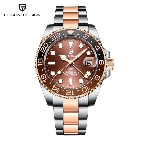 wristwatches 2021 pagani design men's automatic mechanical watches gmt watch 40mm sapphire stainless steel waterproof reloj hombre, Slivery;brown
wristwatches 2021 pagani design men's automatic mechanical watches gmt watch 40mm sapphire stainless steel waterproof reloj hombre, Slivery;brown