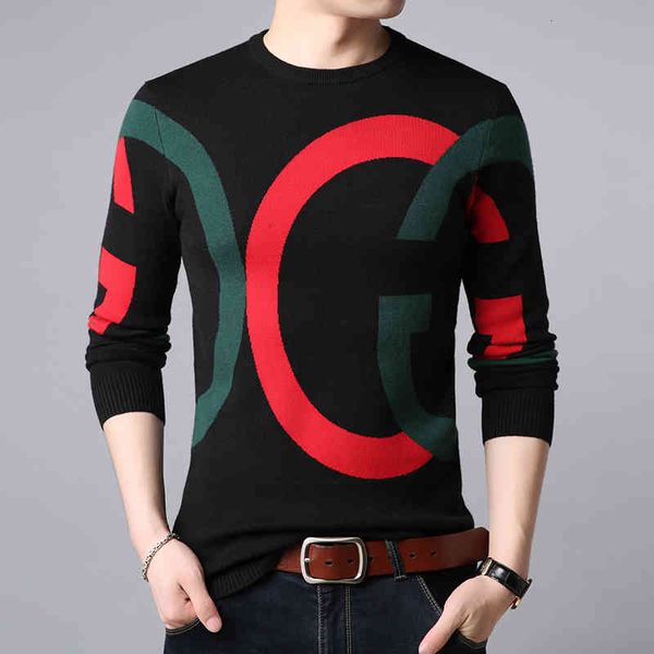 tee 2021 new fashion korean style autumn and winter slim men's knitted sweater with letters, White;black
tee 2021 new fashion korean style autumn and winter slim men's knitted sweater with letters, White;black