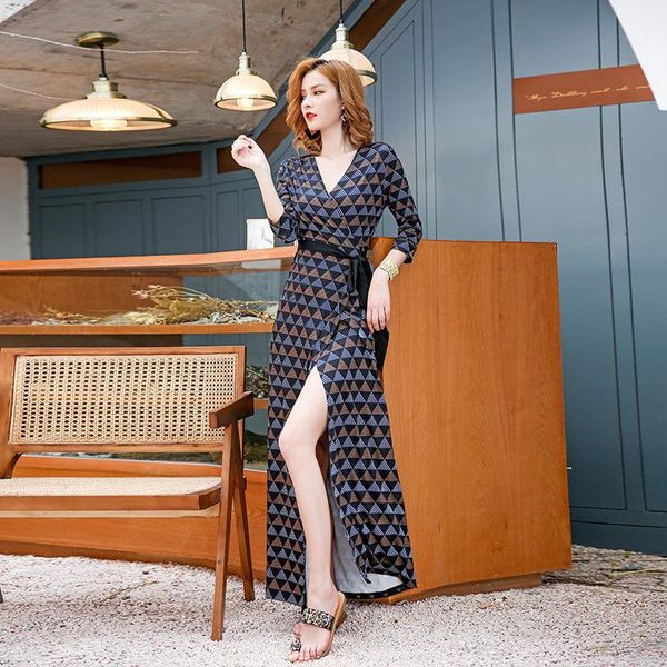 casual dresses summer maxi dress beach holiday one-piece waist slim medium and long wrap sleeve women, Black;gray
casual dresses summer maxi dress beach holiday one-piece waist slim medium and long wrap sleeve women, Black;gray