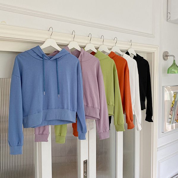 6 colors autumn candy color loose hoodies womens short sweatshirts and pullovers (f4063) 210423, Black
6 colors autumn candy color loose hoodies womens short sweatshirts and pullovers (f4063) 210423, Black