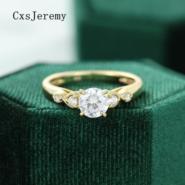 cluster rings cxsjeremy moissanite engagement ring 0.8 carte ct solid 10k/14k yellow/white gold unique diamond wedding bridal anniversary gi, Golden;silver 
cluster rings cxsjeremy moissanite engagement ring 0.8 carte ct solid 10k/14k yellow/white gold unique diamond wedding bridal anniversary gi, Golden;silver