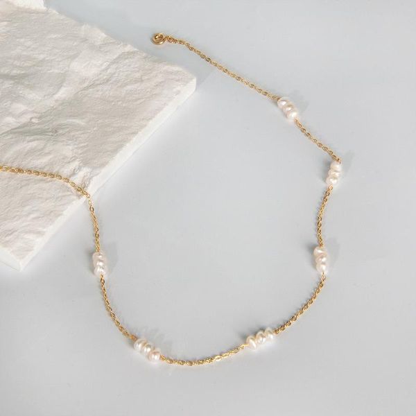 chokers allme minimalist baroque freshwater pearl necklace for women brass gold beads chain dainty triple rice pearls necklaces gift, Golden;silver
chokers allme minimalist baroque freshwater pearl necklace for women brass gold beads chain dainty triple rice pearls necklaces gift, Golden;silver