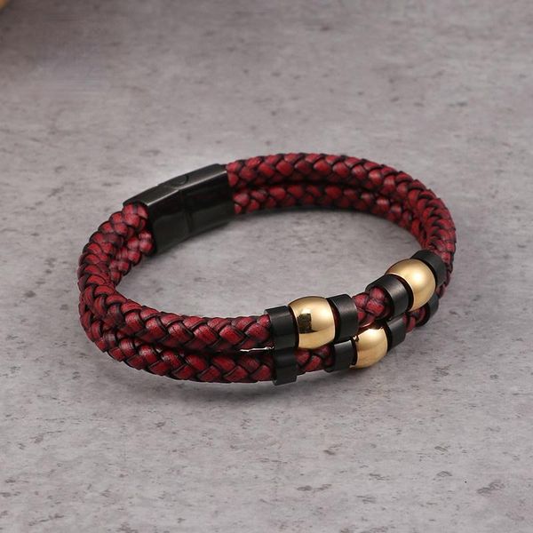 tennis jewels store double layered red cowhide leather bracelet men 22cm stainless steel gold beads charm bangle jewelry male for man, Golden;silver
tennis jewels store double layered red cowhide leather bracelet men 22cm stainless steel gold beads charm bangle jewelry male for man, Golden;silver