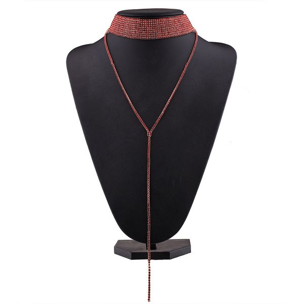 n4963 necklace european and american fashion personality tassel ring women's multi-layer full diamond, Silver
n4963 necklace european and american fashion personality tassel ring women's multi-layer full diamond, Silver