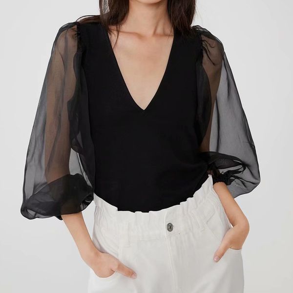 women's blouses & shirts summer woman black lace chiffon blouse women shirt long sleeve v-neck womens and blouses ladies, White
women's blouses & shirts summer woman black lace chiffon blouse women shirt long sleeve v-neck womens and blouses ladies, White