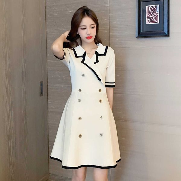 button v neck short sleeve knitted party dress women summer korean french vintage vestidos elegant pullover robe femme 210529, Black;gray
button v neck short sleeve knitted party dress women summer korean french vintage vestidos elegant pullover robe femme 210529, Black;gray