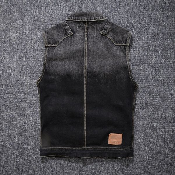 men's vests thin black male denim vintage multi-pocket vest sleeveless one-way jacket casual breasted cowboy motorcycle short 2icw, Black;white
men's vests thin black male denim vintage multi-pocket vest sleeveless one-way jacket casual breasted cowboy motorcycle short 2icw, Black;white