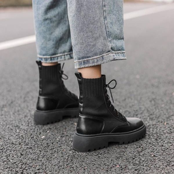 boots european style female british wind 2021 net red women motorcycle spring and autumn single, Black
boots european style female british wind 2021 net red women motorcycle spring and autumn single, Black