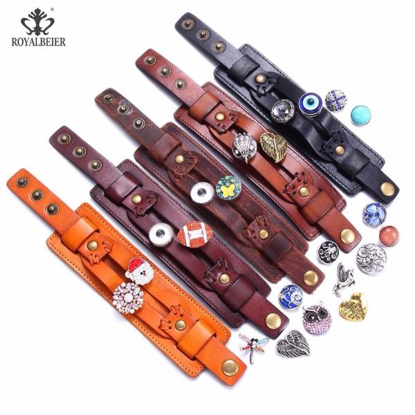 charm bracelets 1pc snap button bangle&bracelet punk rock bracelet genuine leather adjust wrap jewelry buckle pulseras for men women, Golden;silver
charm bracelets 1pc snap button bangle&bracelet punk rock bracelet genuine leather adjust wrap jewelry buckle pulseras for men women, Golden;silver
