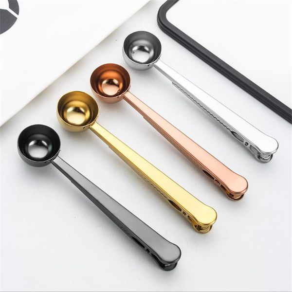 durable stainless steel spoon with bag clip ground tea coffee scoop portable seal powder measuring tools spoons
durable stainless steel spoon with bag clip ground tea coffee scoop portable seal powder measuring tools spoons