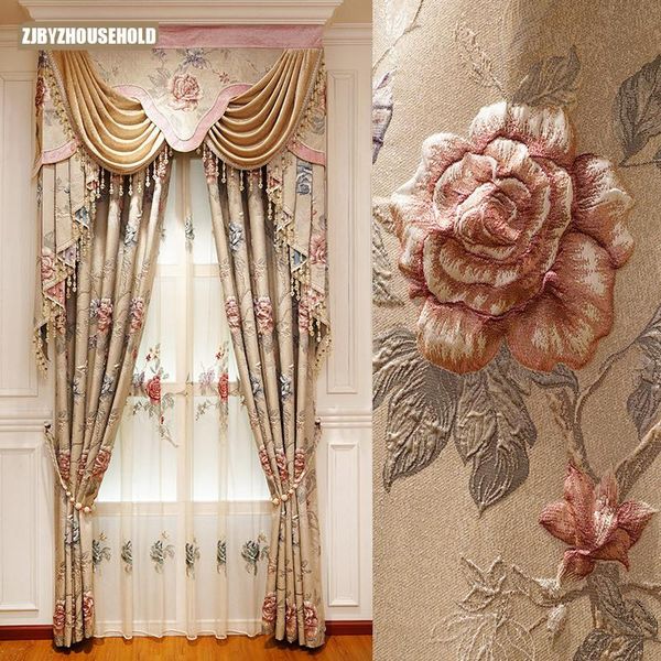 curtain & drapes european-style curtains for living dining room bedroom high-precision fabric finished 4d embossed french window 
curtain & drapes european-style curtains for living dining room bedroom high-precision fabric finished 4d embossed french window