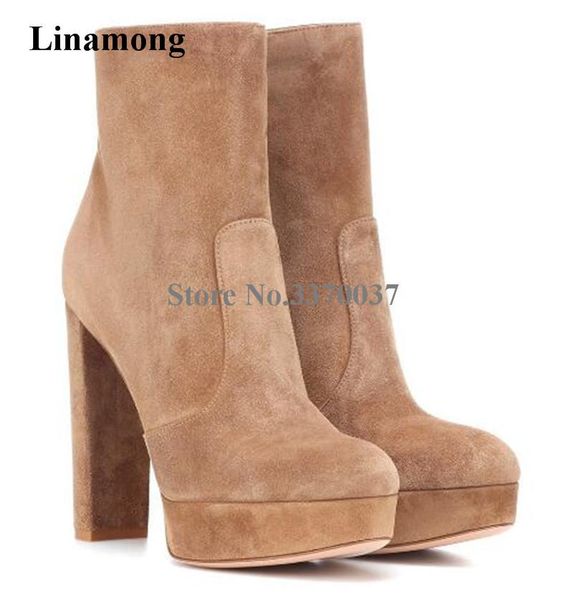 boots women fashion round toe suede leather high platform chunky heel short zipper-up flock thick ankle, Black
boots women fashion round toe suede leather high platform chunky heel short zipper-up flock thick ankle, Black