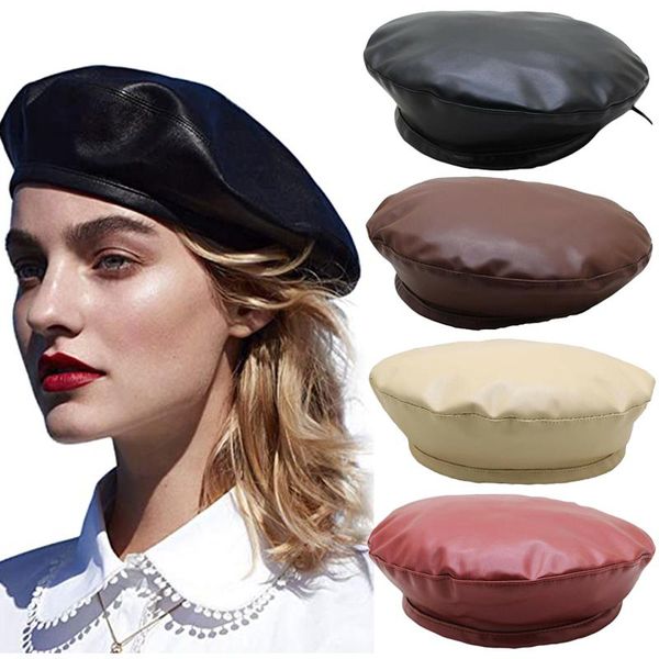 beanies fashion women beret pu leather solid color french artist warm beanie hat female vintage plain all-match adjustable
beanies fashion women beret pu leather solid color french artist warm beanie hat female vintage plain all-match adjustable