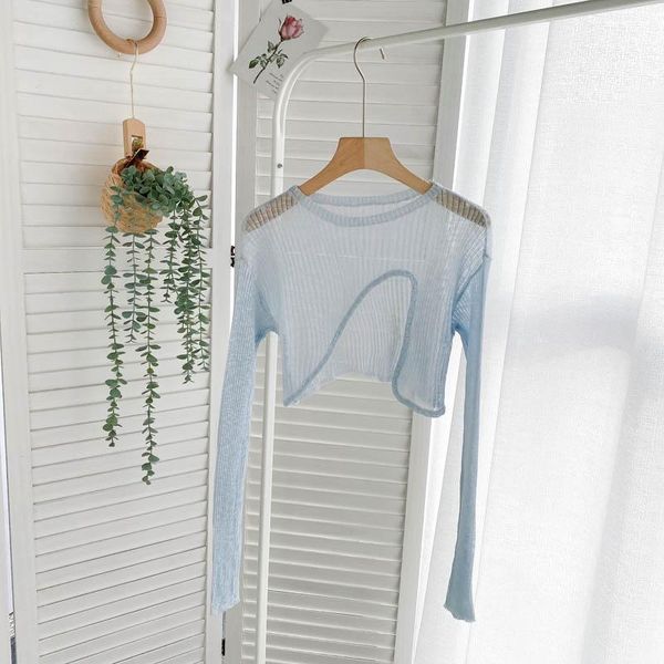 women's blouses & shirts 2021 summer style blouse round neck cut slim short blusa front and rear two-wear long-sleeved sweater kk524, White
women's blouses & shirts 2021 summer style blouse round neck cut slim short blusa front and rear two-wear long-sleeved sweater kk524, White