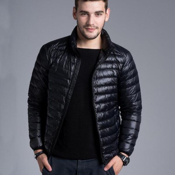 90% white duck mens down jacket ultra light winter warm puffer lightweight coat men stand collar ultralight coats male thin, Black
90% white duck mens down jacket ultra light winter warm puffer lightweight coat men stand collar ultralight coats male thin, Black