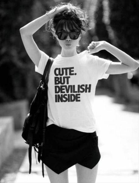 cute but devilish inside print womens t shirts cotton casual funny lady yong girl tee ins a 1269, White
cute but devilish inside print womens t shirts cotton casual funny lady yong girl tee ins a 1269, White