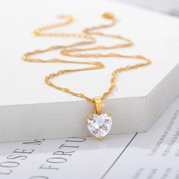 pendant necklaces goth heart necklace for women lovers gold stainless steel chain chocker female cute zircon jewlery 2021, Silver
pendant necklaces goth heart necklace for women lovers gold stainless steel chain chocker female cute zircon jewlery 2021, Silver