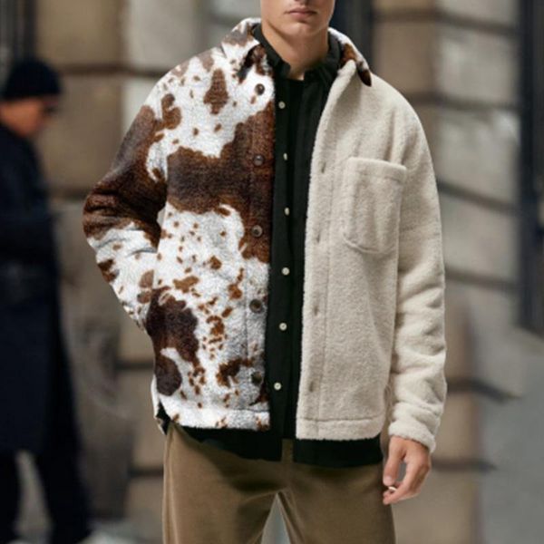 men's jackets 2021 fashion patchwork print mens coats autumn winter wool long sleeve loose casual turn-down collar men streetwear, Black;brown
men's jackets 2021 fashion patchwork print mens coats autumn winter wool long sleeve loose casual turn-down collar men streetwear, Black;brown