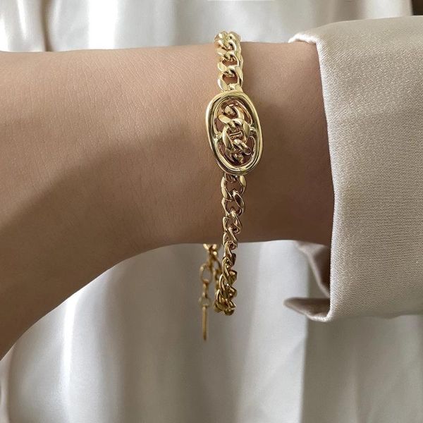beaded, strands ghidbk design hollow thick chain geometric gold color bracelet for women simple europe curb cuban charm gifts, Black
beaded, strands ghidbk design hollow thick chain geometric gold color bracelet for women simple europe curb cuban charm gifts, Black