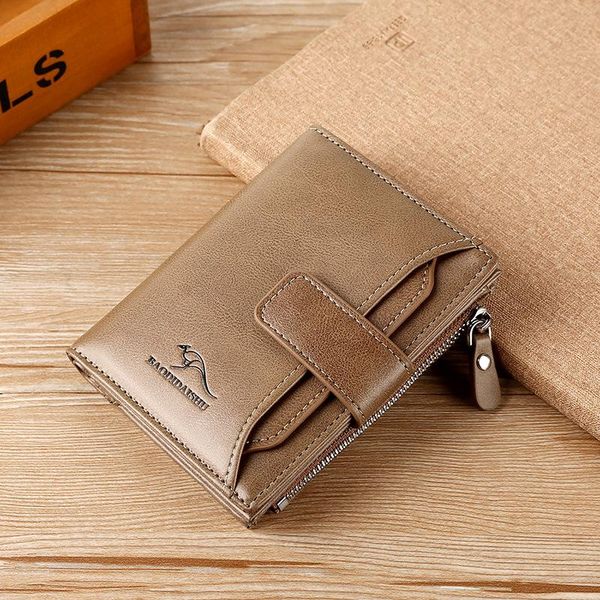 kangaroo wallet men's leather short card holder large capacity clutch gift box wallets, Red;black
kangaroo wallet men's leather short card holder large capacity clutch gift box wallets, Red;black