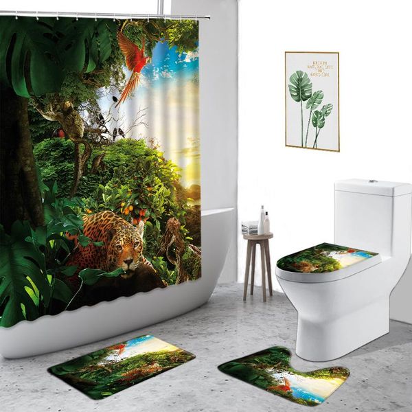 shower curtains tropical jungle landscape bathroom decor wild animal deer parrot toucan leopard bath curtain anti-slip carpet
shower curtains tropical jungle landscape bathroom decor wild animal deer parrot toucan leopard bath curtain anti-slip carpet