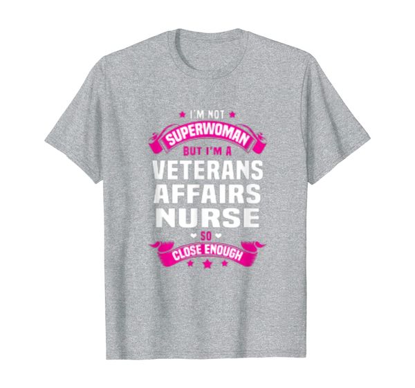veterans affairs nurse t-shirt, White;black