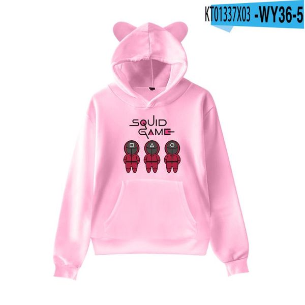men's hoodies & sweatshirts autumn squid game cat ear fashion girl's pink hooded casual print kids pullovers hip hop outwear, Black
men's hoodies & sweatshirts autumn squid game cat ear fashion girl's pink hooded casual print kids pullovers hip hop outwear, Black