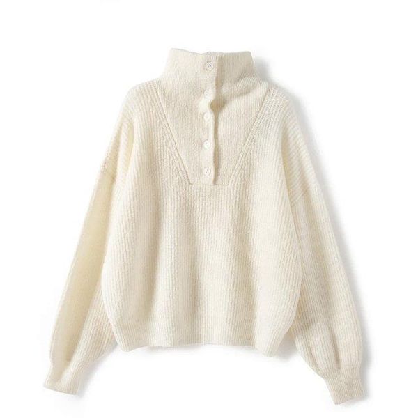 women's sweaters women mohair & wool blend knitting sweater pullover - ladies casual stylish long sleeve jumper, White;black
women's sweaters women mohair & wool blend knitting sweater pullover - ladies casual stylish long sleeve jumper, White;black