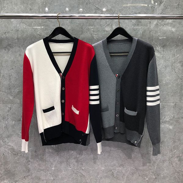 hoodies fashion tb thom brand sweaters men slim fit v-neck cardigans clothing patchwork striped cotton autumn winter casual coat, Black
hoodies fashion tb thom brand sweaters men slim fit v-neck cardigans clothing patchwork striped cotton autumn winter casual coat, Black