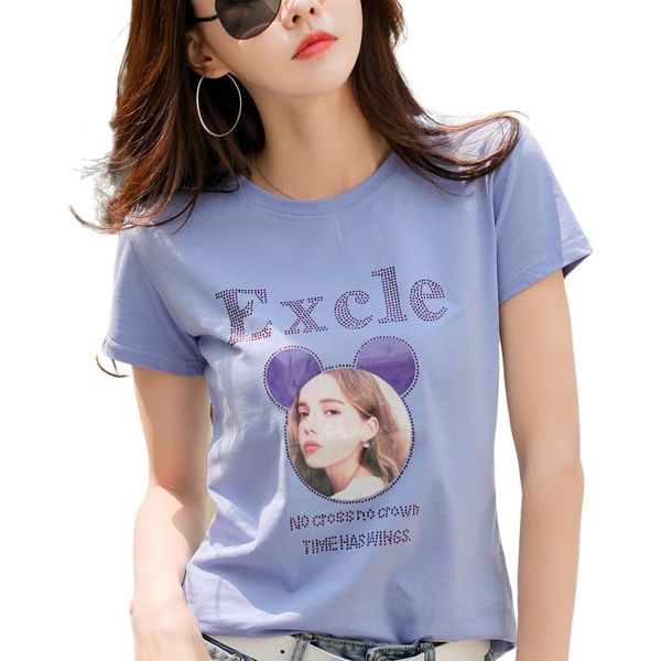 women's t-shirt diamonds letter short sleeve cotton t-shirts women 2021 slim summer female casual fashion t shirts girl printing blue b, White
women's t-shirt diamonds letter short sleeve cotton t-shirts women 2021 slim summer female casual fashion t shirts girl printing blue b, White
