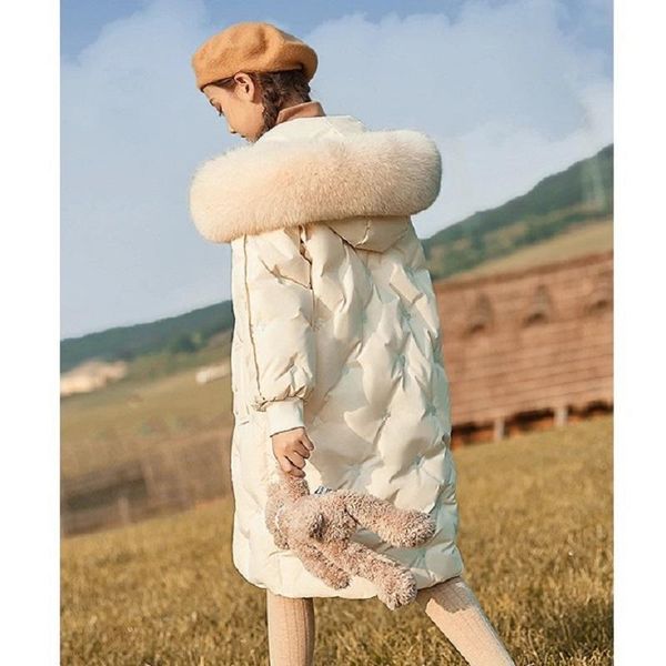 down coat 2021 girls winter clothes long children's warm cotton jacket teenager thicker foreign style, Blue;gray
down coat 2021 girls winter clothes long children's warm cotton jacket teenager thicker foreign style, Blue;gray