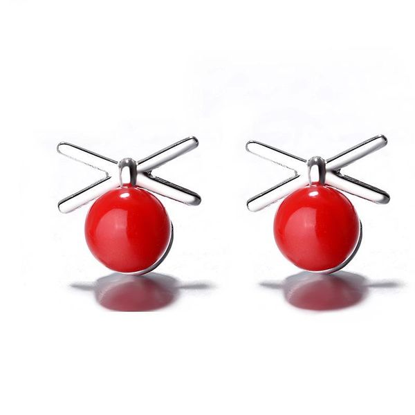 stud 925 sterling silver bowknot red bead earrings for women simple mini cute jewelry fashion cross earring valentine's day gift, Golden;silver
stud 925 sterling silver bowknot red bead earrings for women simple mini cute jewelry fashion cross earring valentine's day gift, Golden;silver