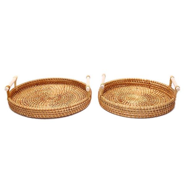 kitchen storage & organization hand-woven rattan round basket tray with handle bread fruit food platter
kitchen storage & organization hand-woven rattan round basket tray with handle bread fruit food platter