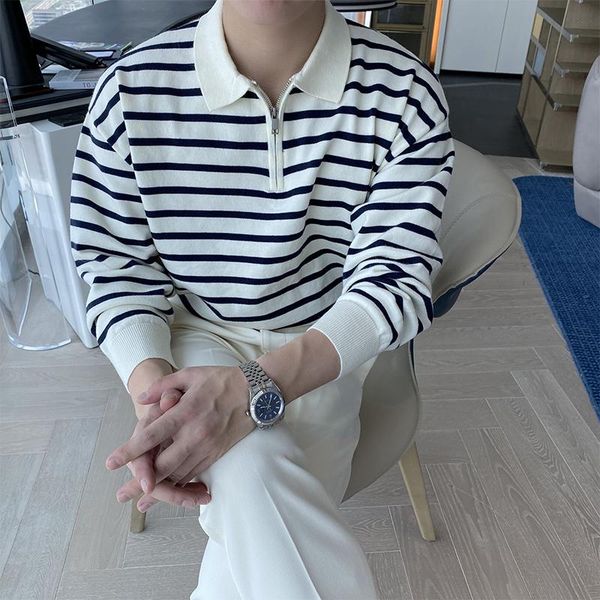 men's sweaters 2022 autumn winter thick warm sweater men clothing striped knitwear pullover casual knitted pull homme k14, White;black
men's sweaters 2022 autumn winter thick warm sweater men clothing striped knitwear pullover casual knitted pull homme k14, White;black