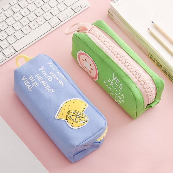 pc large capacity pencil case cute fruit bag canvas school pen storage stationery bags
pc large capacity pencil case cute fruit bag canvas school pen storage stationery bags