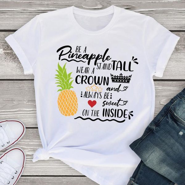 graphic short sleeve pineapple womens love fruit 90s beach clothing tees female, White
graphic short sleeve pineapple womens love fruit 90s beach clothing tees female, White