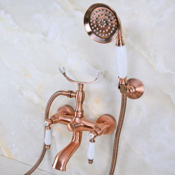 antique red copper brass double ceramic handles wall mounted bathroom clawfoot bathtub tub faucet mixer tap w/hand shower ana375 sets
antique red copper brass double ceramic handles wall mounted bathroom clawfoot bathtub tub faucet mixer tap w/hand shower ana375 sets