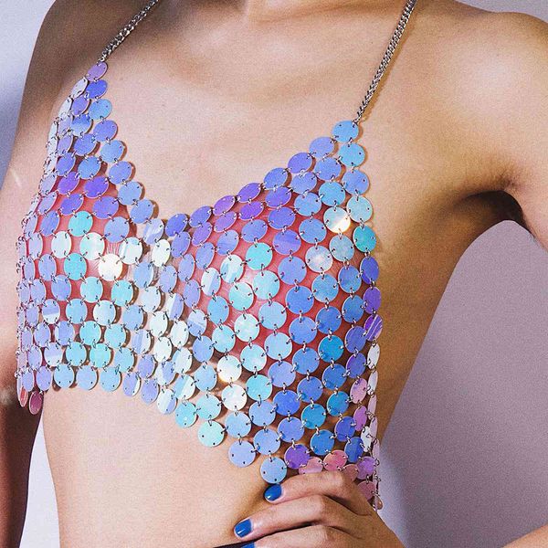 jewelry simple round personality clothing chain nightclub style geometric sequin body chain female, Silver
jewelry simple round personality clothing chain nightclub style geometric sequin body chain female, Silver